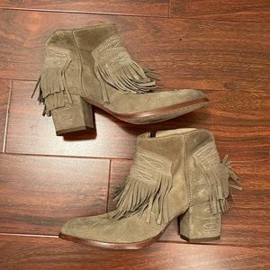 Zadig & Voltaire Suede fringe boots, size 38